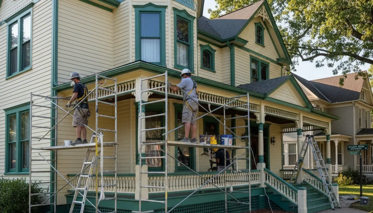 Painting crew serving Evansville, IN for interior and exterior house painting services