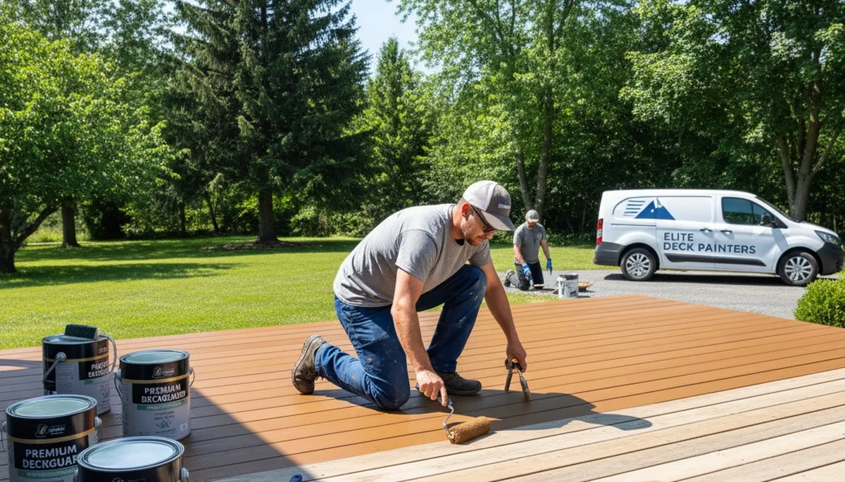 Deck painting service in Evansville, IN for durable, weather-resistant outdoor wood protection