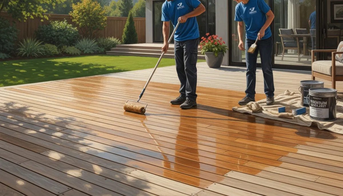 Professional deck sealing service in Evansville, IN for wood protection and weather resistance