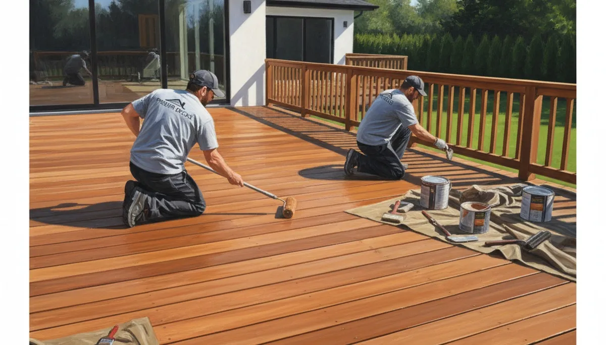 Deck staining in Evansville, IN by Evansville Paint Pros for durable wood protection and curb appeal