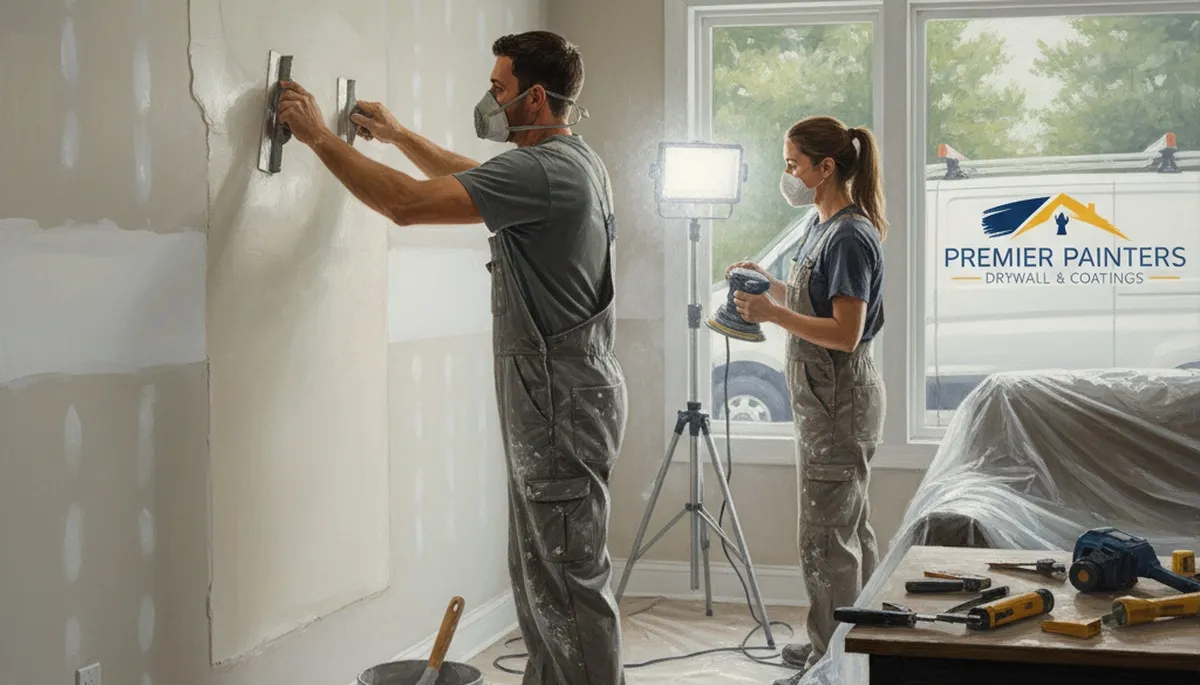 Drywall repair in Evansville, IN by Evansville Paint Pros fixing wall cracks and damaged interior walls