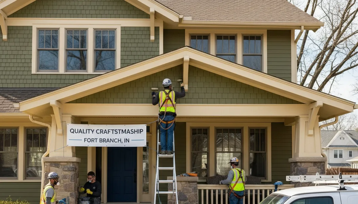 Painter crew in Evansville, IN providing professional residential and commercial painting services