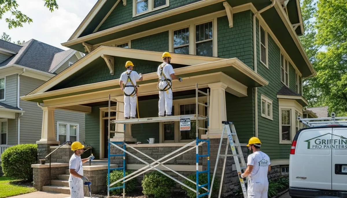 Painting crew in Evansville, IN providing professional interior and exterior house painting services