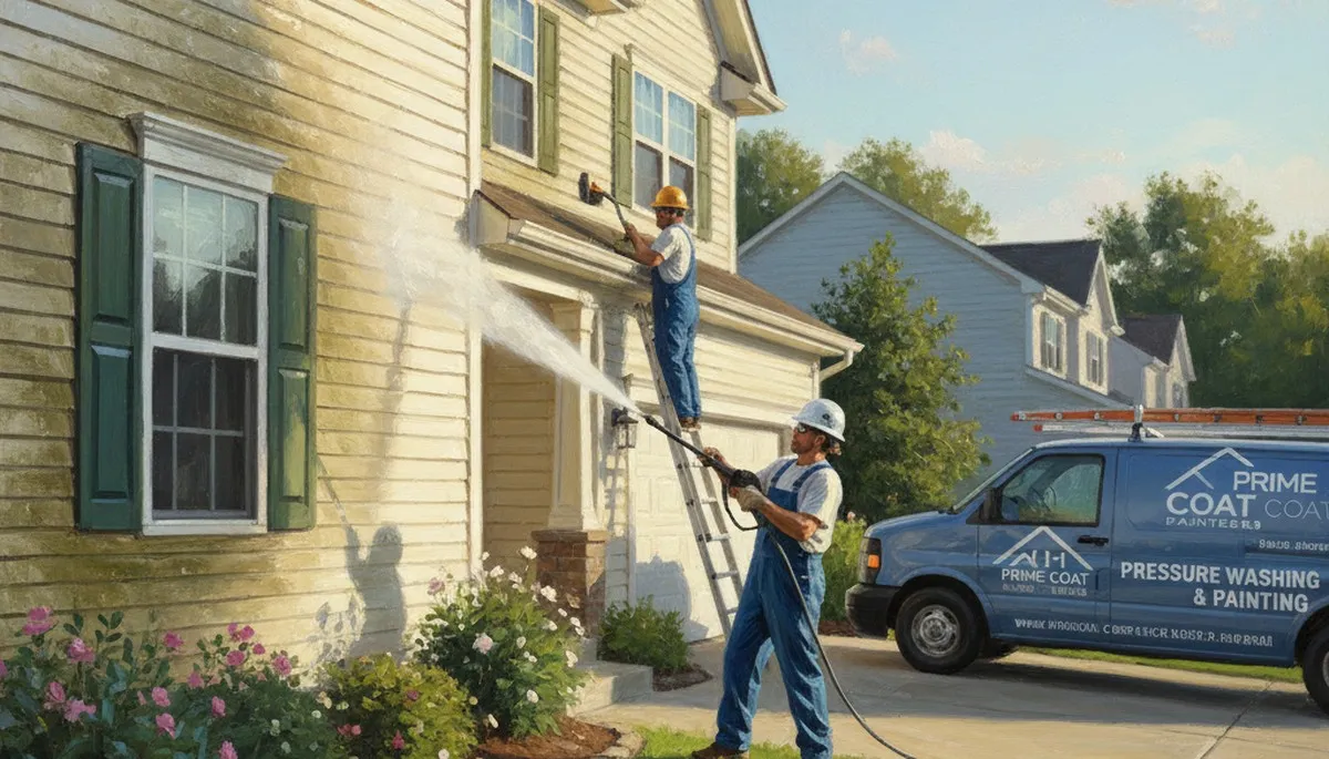 Vinyl siding pressure cleaning in Evansville, IN removes mold, mildew, and grime from home exterior